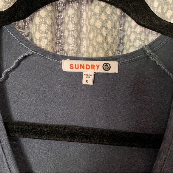 Anthropologie Sundry Vasha Tiered Mini Dress - XS, Pigment Navy - Picture 7 of 9